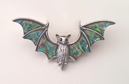 Dreamflight Abalone Bat Brooch