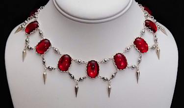 Wild Rose Necklace, Ruby