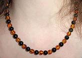 Alternating Amber and Jet
Necklace