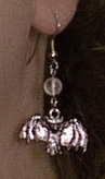 Pewter Charm Earring with Bead