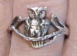 Sterling Owl Ring