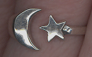 Sterling Moon and Star Ring