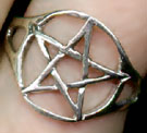 Sterling Open Pentacle Ring