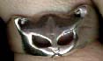 Sterling cat face ring