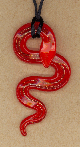 Glass Fire Serpent Pendant