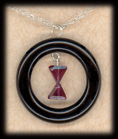 La Veuve Noire Garnet Hourglass Pendant