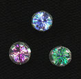 Sterling Colored CZ Stud Earring